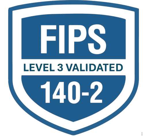 FIPS Level 3 certification logo – Hardware security assurance