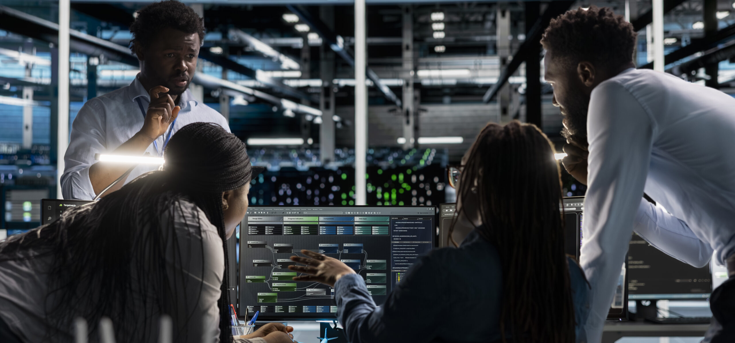 R&D team working on next-gen digital solutions