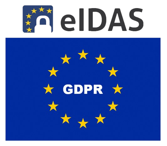 GDPR & eIDAS compliance logo – Data protection and legally binding digital identities